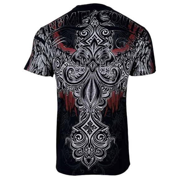 Xtreme Couture by Affliction Men's T-Shirt Ensign Biker Cross Y2K S-5XL - Picture 3 of 6
